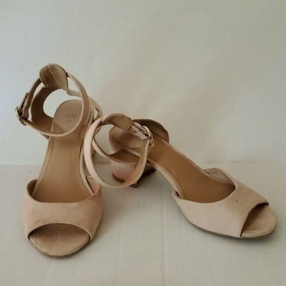 H&M Heels Pumps Sandals Peep Backs Ankle Strap Block Women's WOMAN'S Size 5 ½ - Picture 7 of 16
